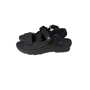 Wolky Womens Black Sandals Size 7-7.5 Adjustable Straps Comfortable Walking Shoe